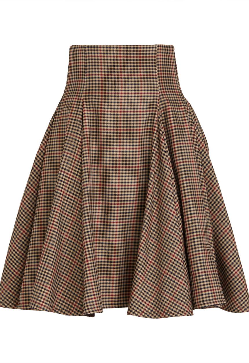 DAVID by David Tlale - Heritage Skirt Mid Brown