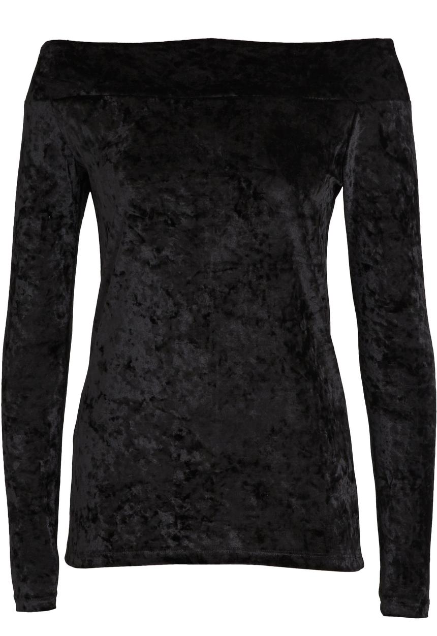 Slick - Velveteen Sharon Off Shoulder Top Black