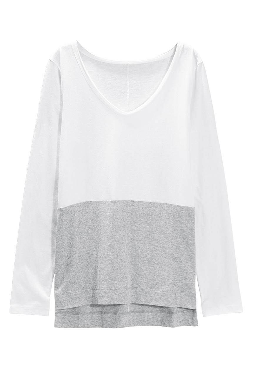 Next - V-Neck Modal Blend Long Sleeve Top White