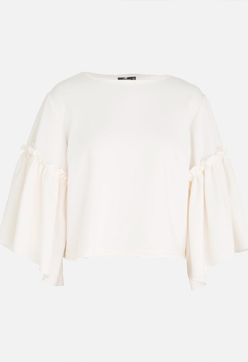 STYLE REPUBLIC - Volume Sleeve T-shirt Off White