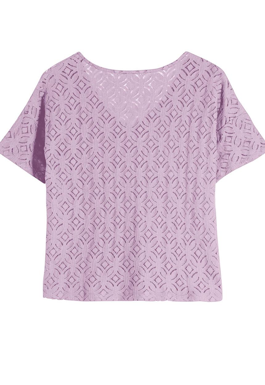 Next - Lace T-shirt Pale Purple Pale Purple
