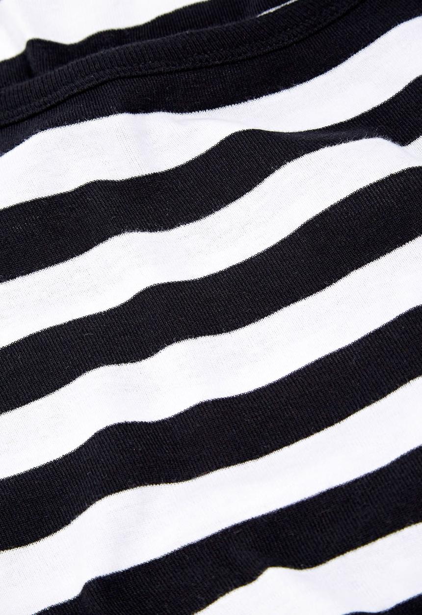 Next - Monochrome Stripe T-shirt Black/White Black and White