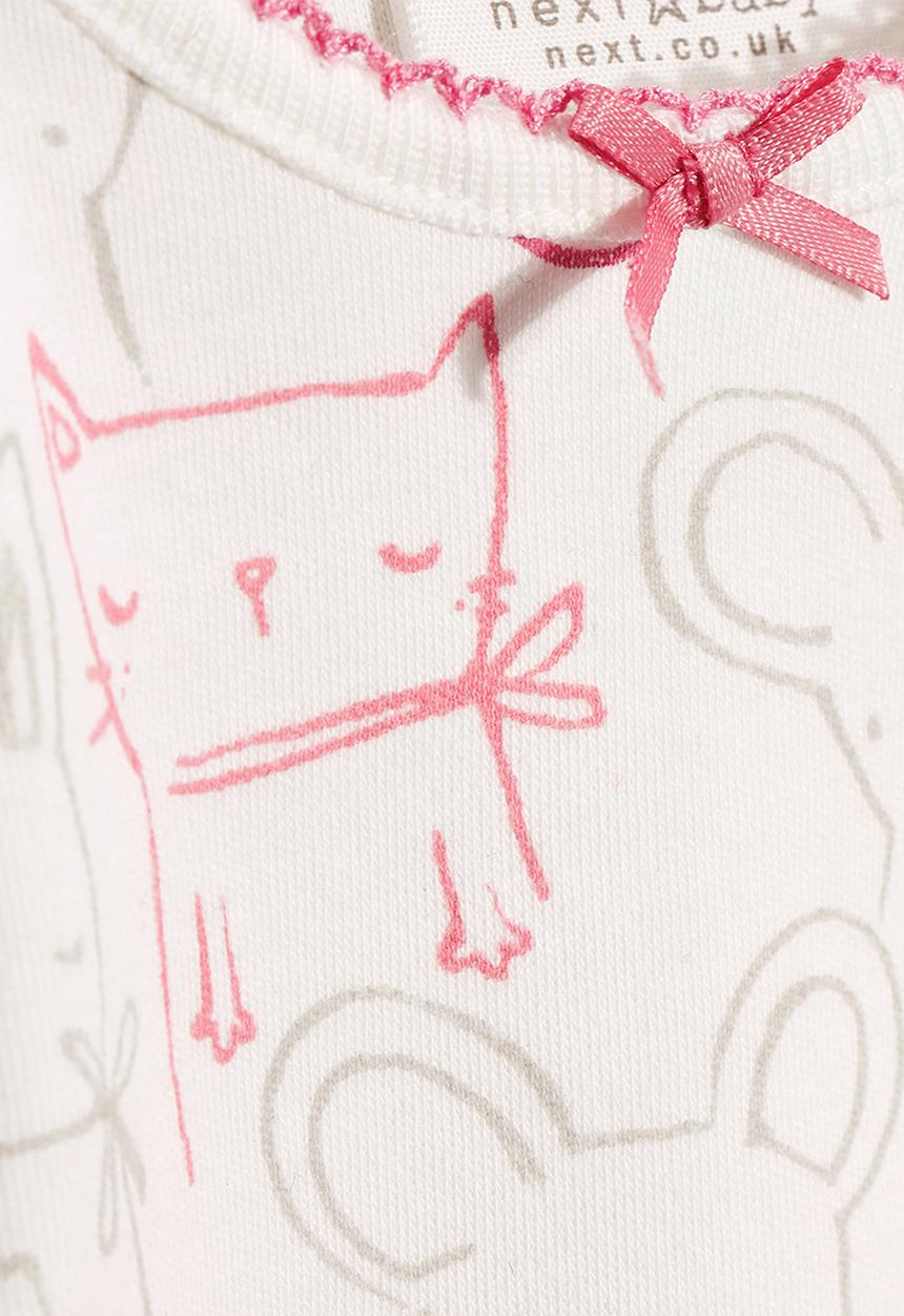 Next - Three Pack Pink Long Sleeve Character Bodysuits Pale Pink