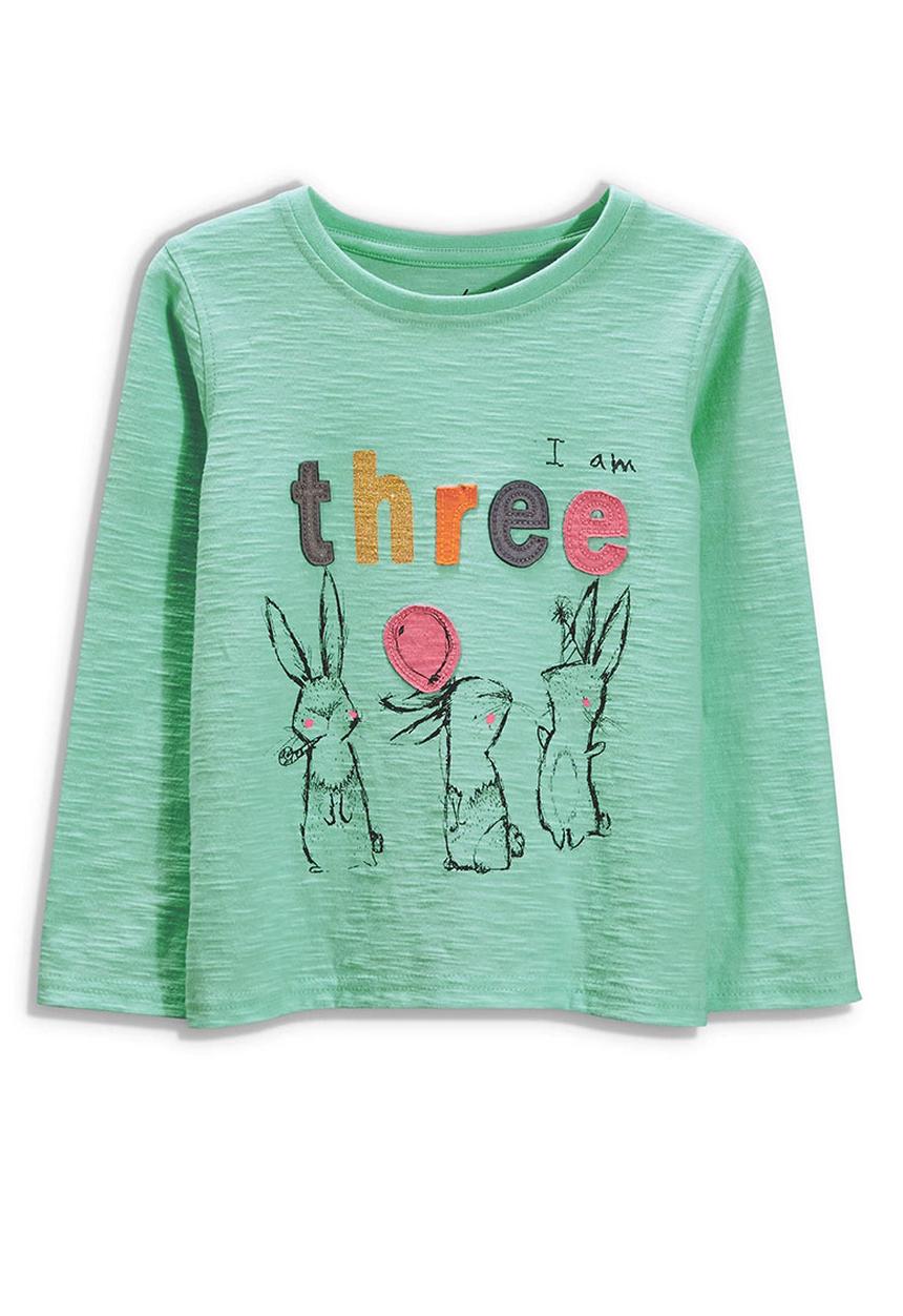 Next - I Am Three T-shirt Light Green