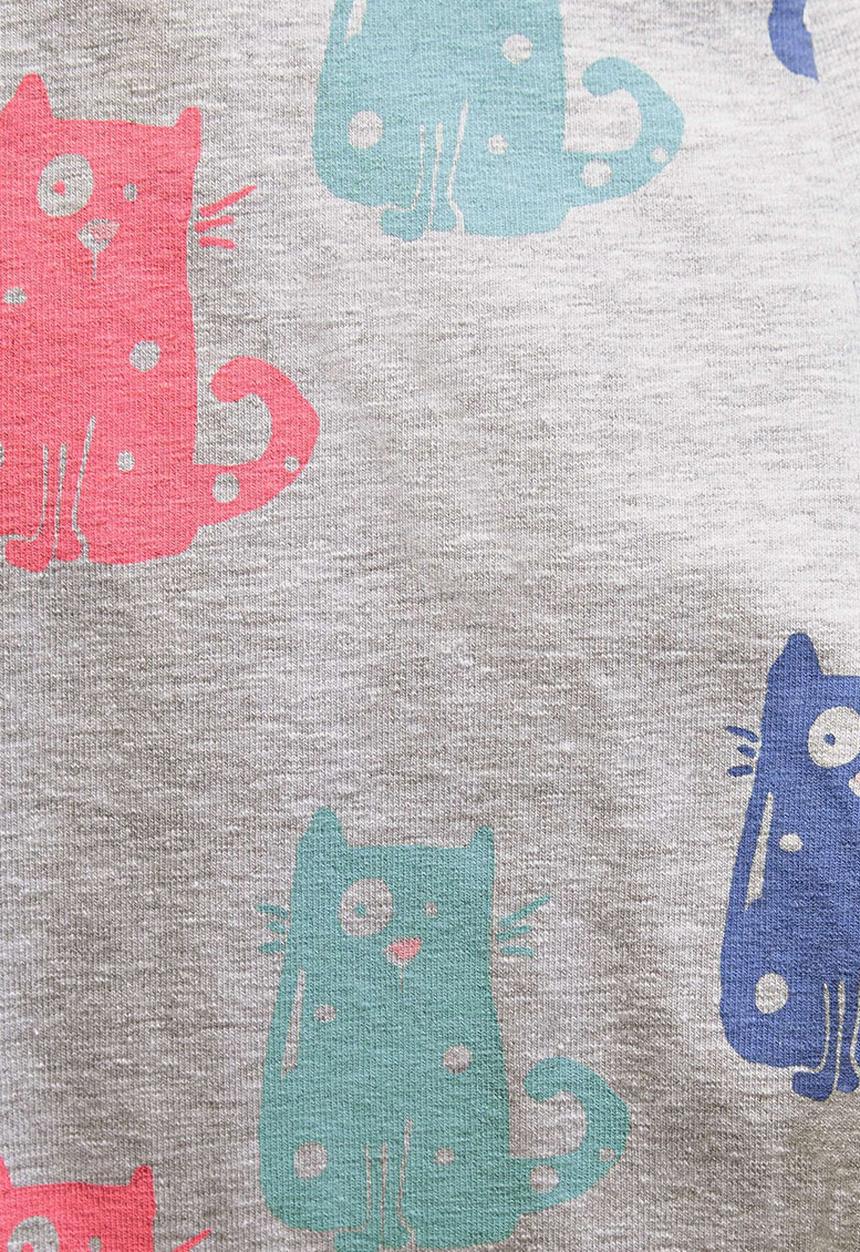 Next - Cat Printed Leggings Mid Grey