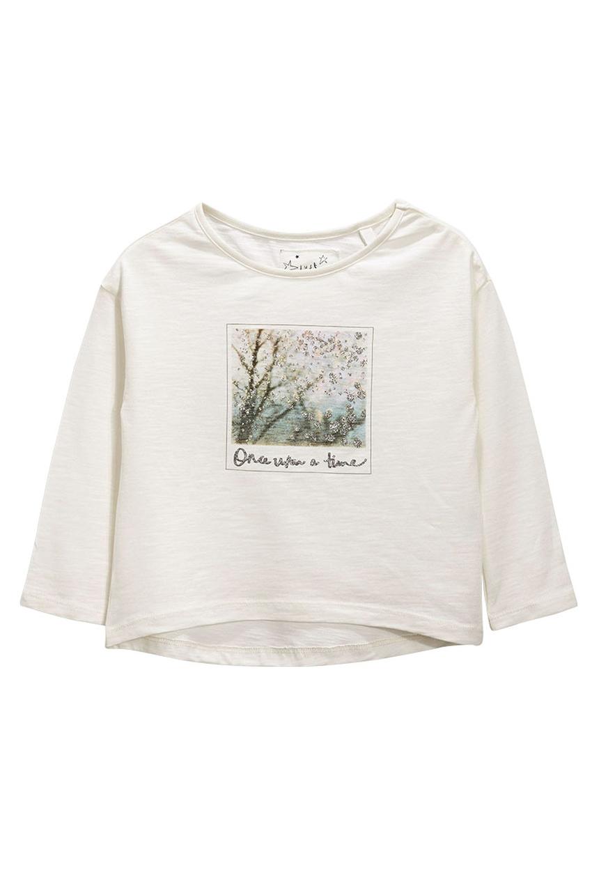 Next - Ecru Winter Scene T-Shirt Milk