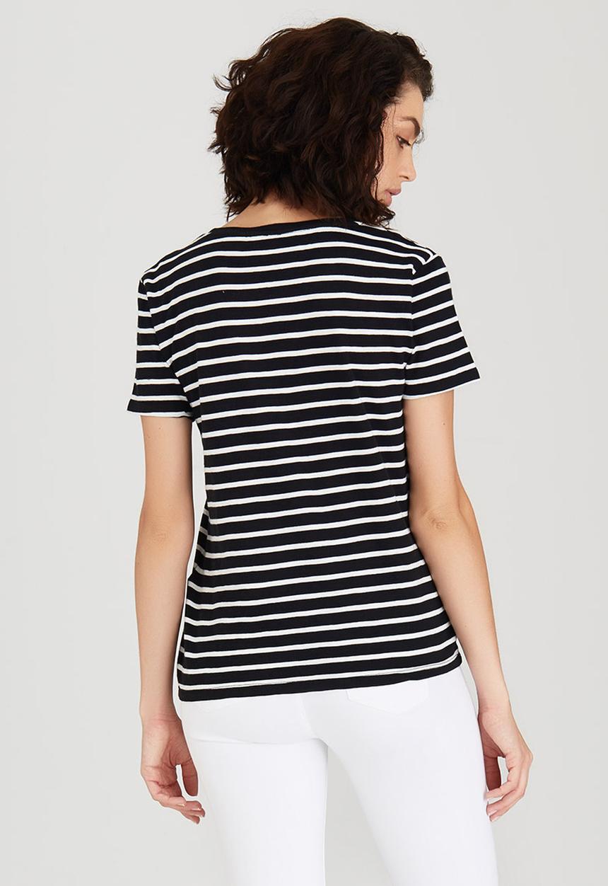 Levi’s® - Striped Perfect Pocket Tee Black and White