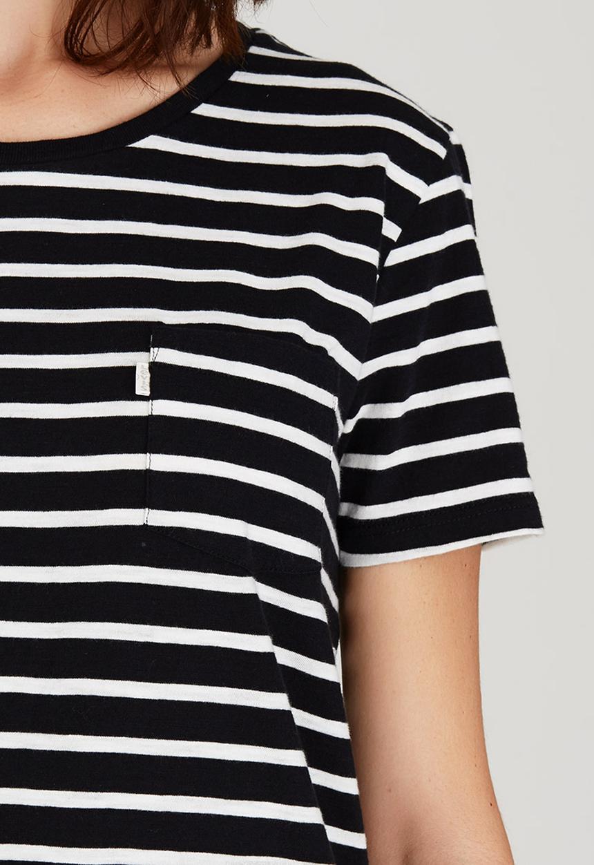 Levi’s® - Striped Perfect Pocket Tee Black and White