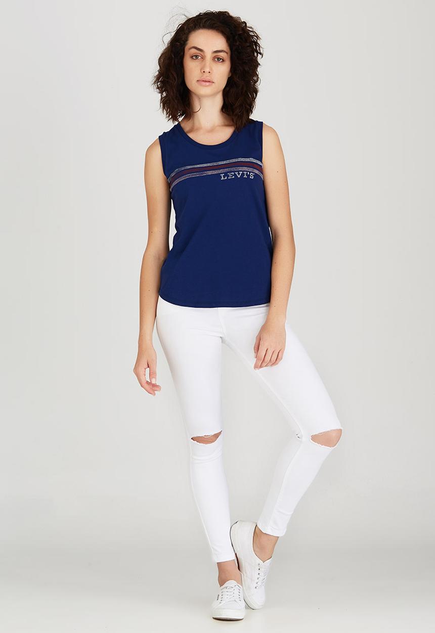 Levi’s® - Striped Muscle Tank Dark Blue