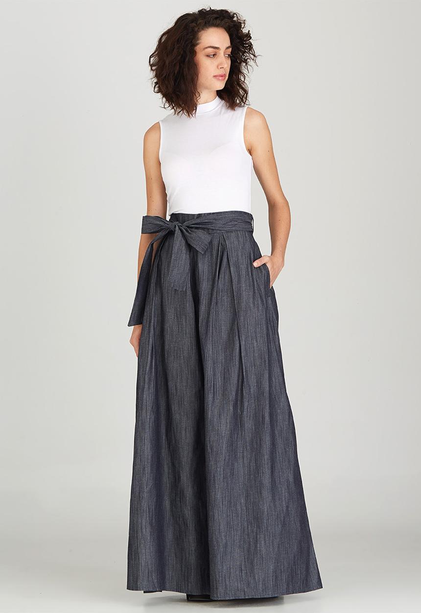 Pengelly - Denim Maxi Skirt Black