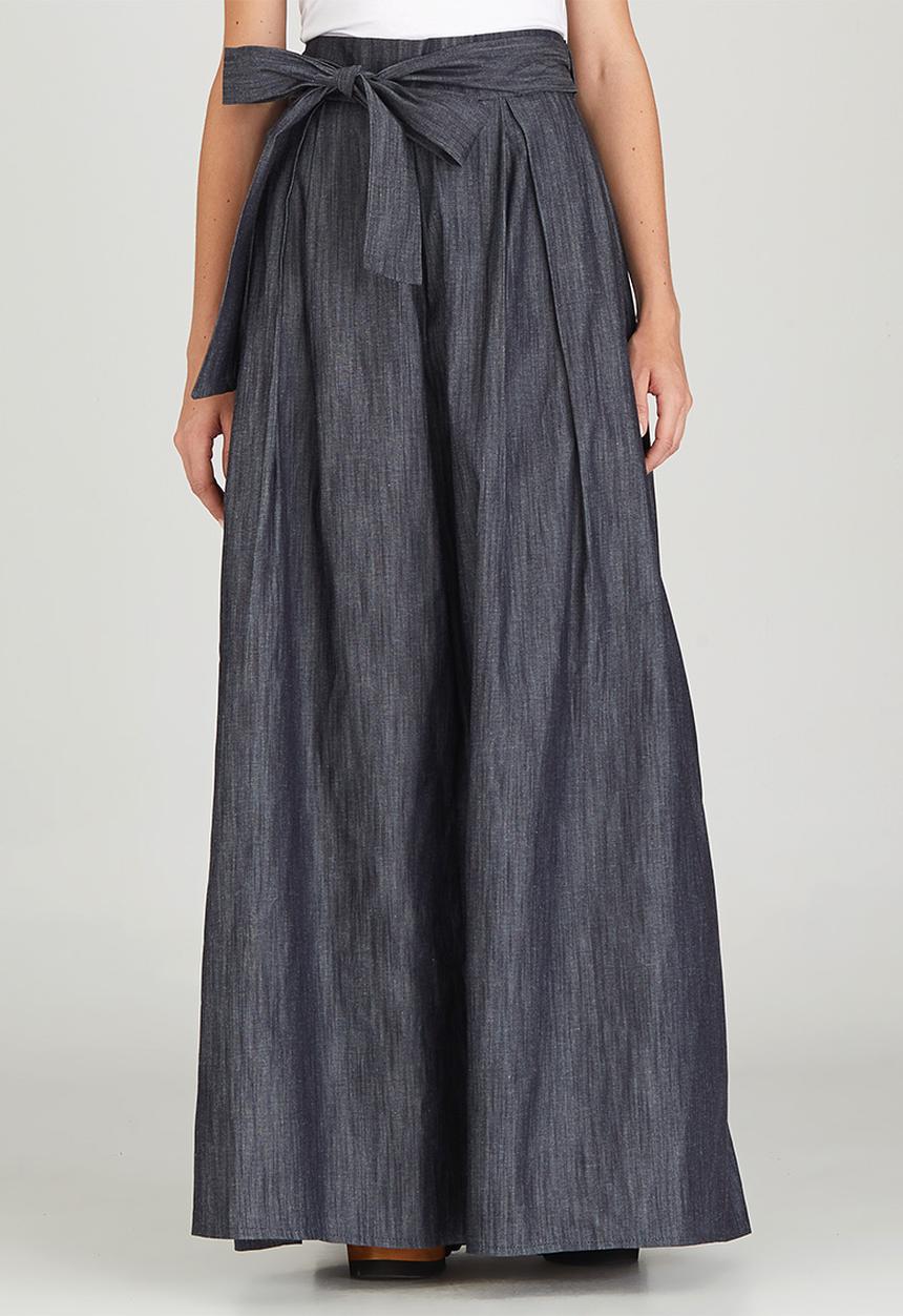 Pengelly - Denim Maxi Skirt Black