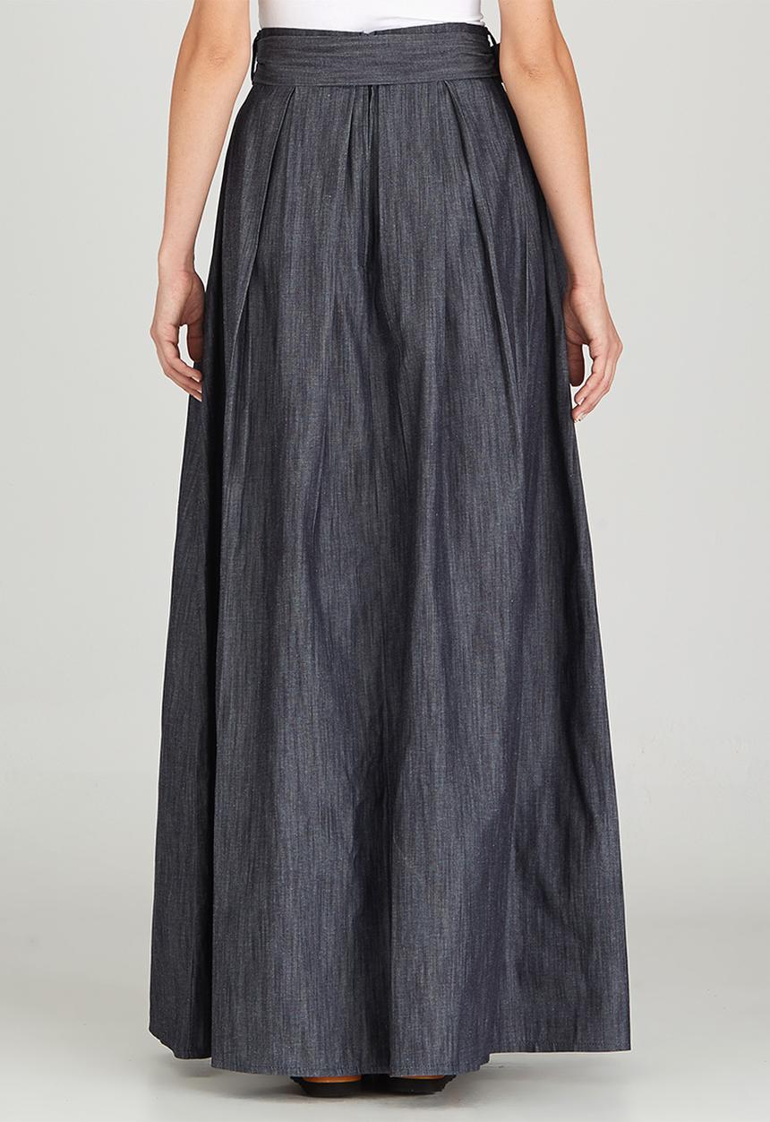 Pengelly - Denim Maxi Skirt Black
