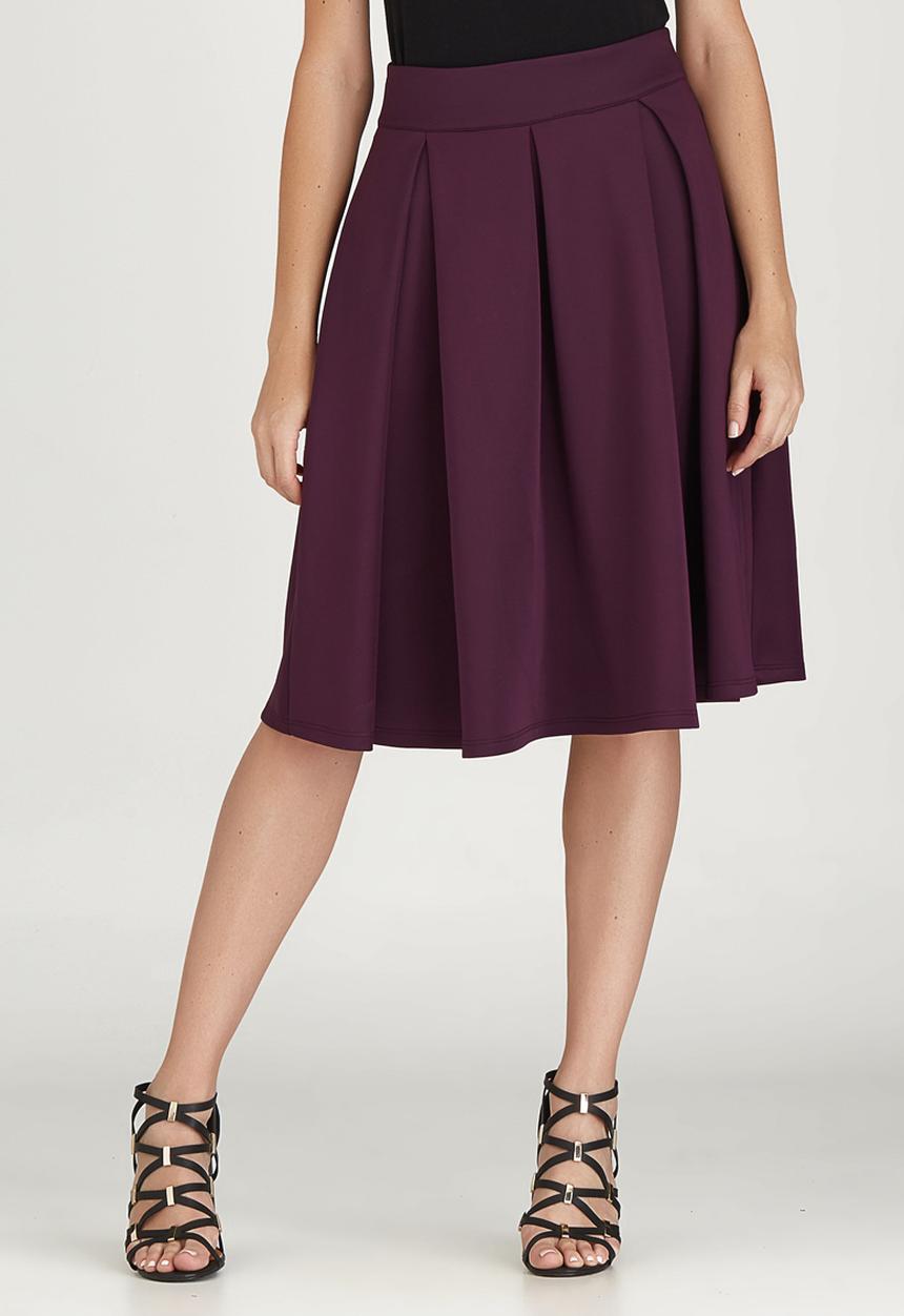edit - Fit and Flare Skirt Dark Purple