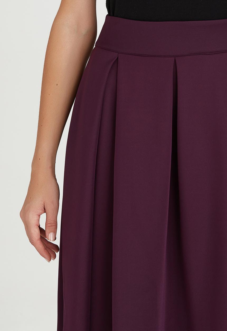 edit - Fit and Flare Skirt Dark Purple