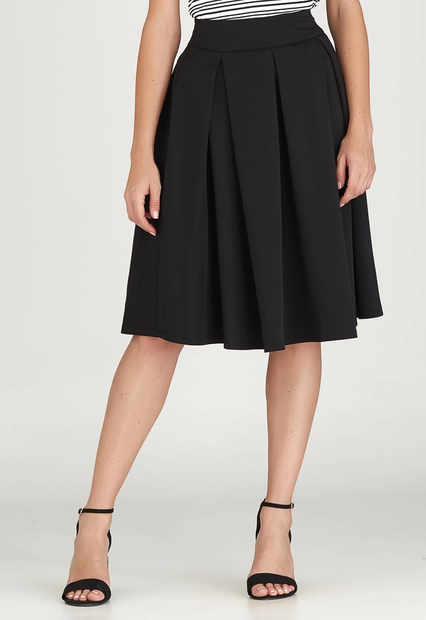 edit - Fit and Flare Skirt Black