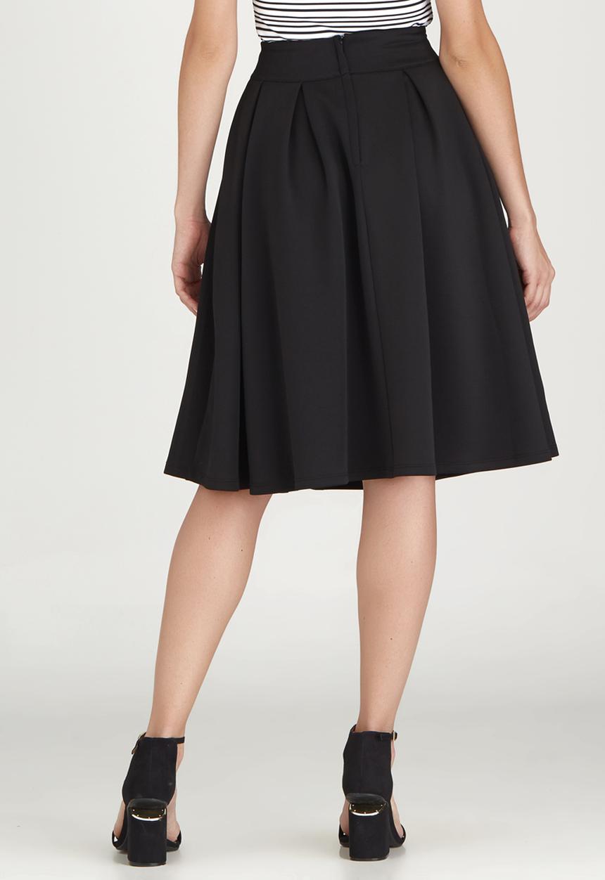 edit - Fit and Flare Skirt Black