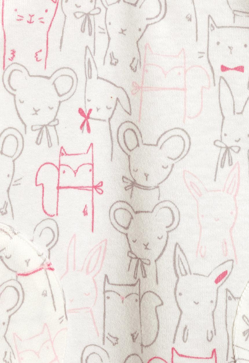Next - Ecru Cat Print Tunic And Leggings Set Pale Pink