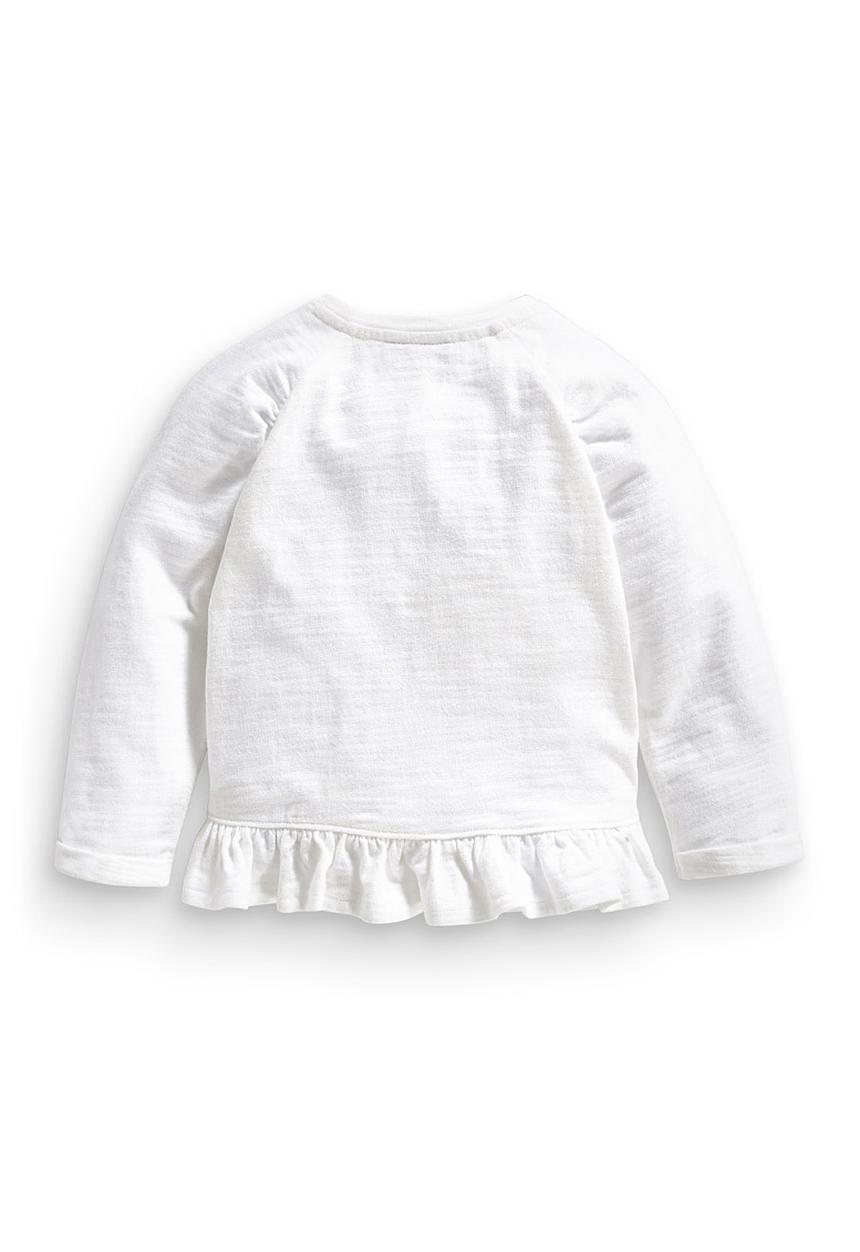 Next - Peplum Zip-through Sweater White