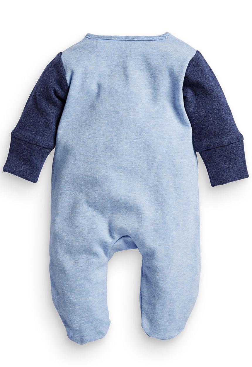 Next - Little Bro Sleepsuit Blue/White Blue and White