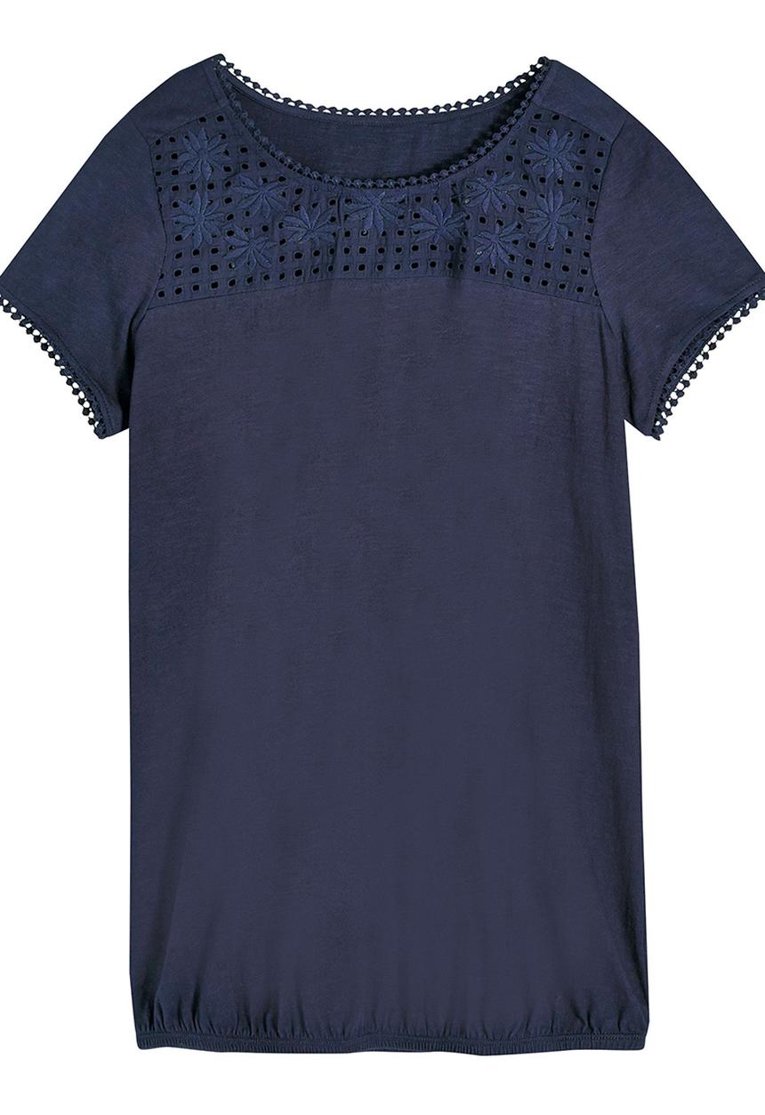 Next - Bubble-hem T-shirt Navy