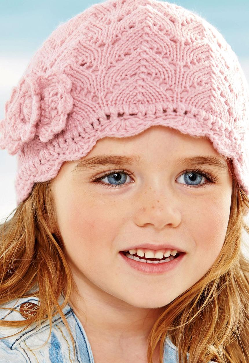 Next - Crochet Beanie Pink Mid Pink