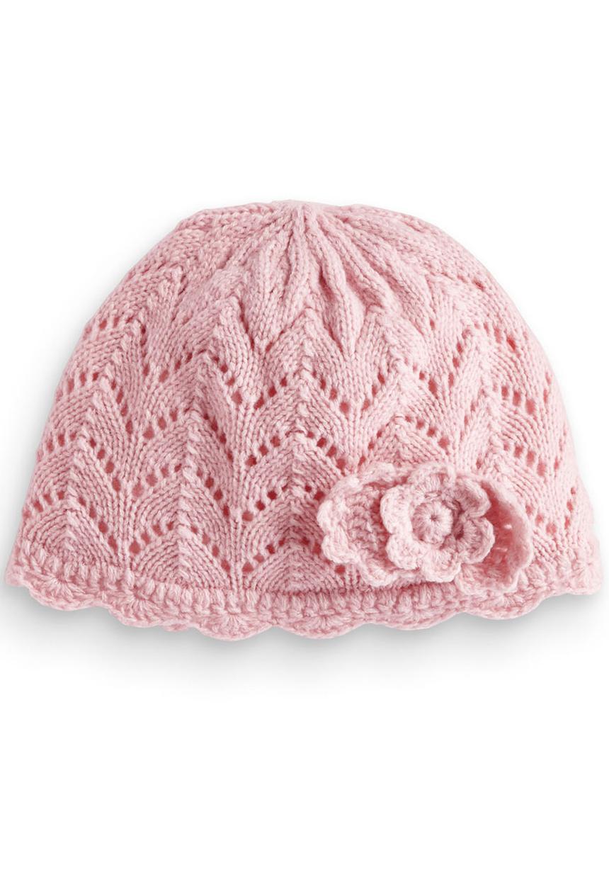 Next - Crochet Beanie Pink Mid Pink