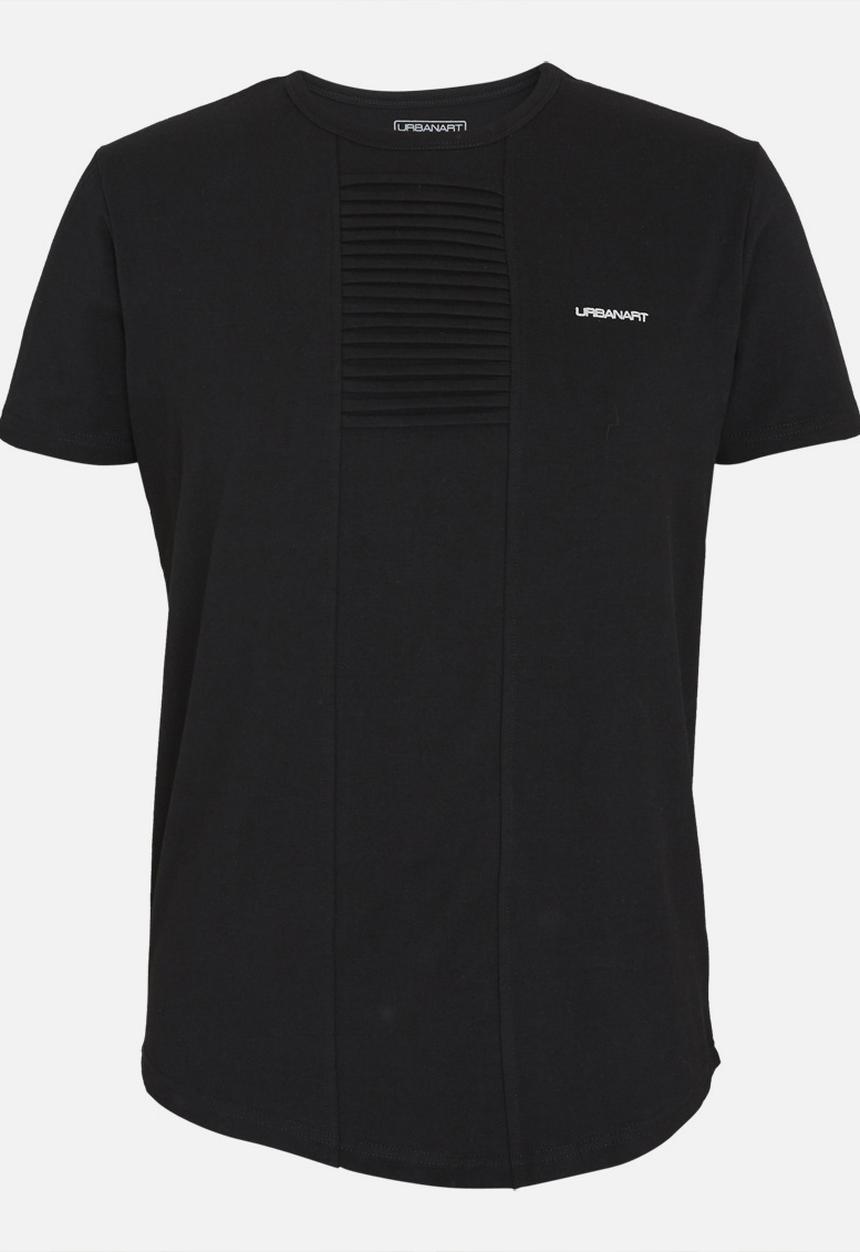 UrbanArt - Strip Crew Neck Top Black
