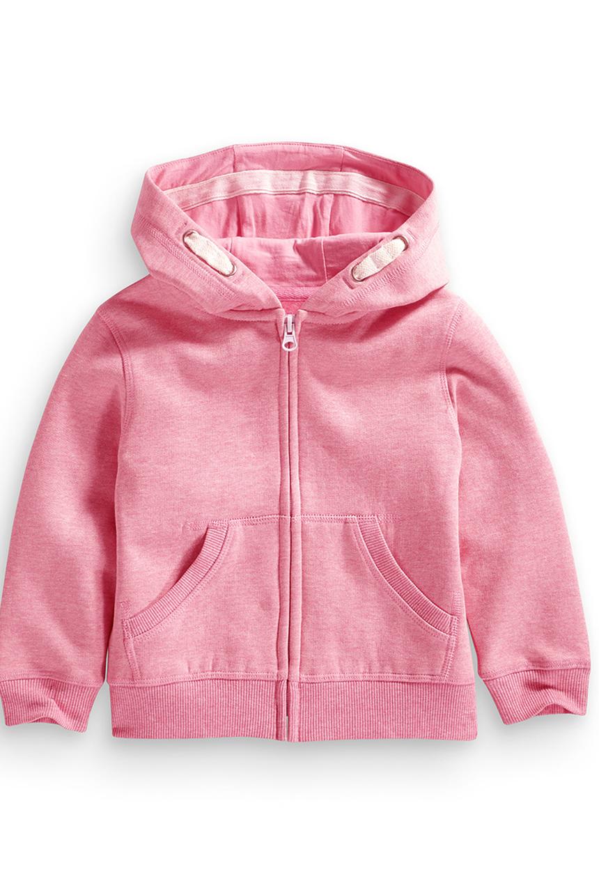 Next - Zip through sweater Mid Pink
