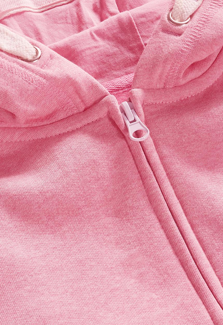 Next - Zip through sweater Mid Pink