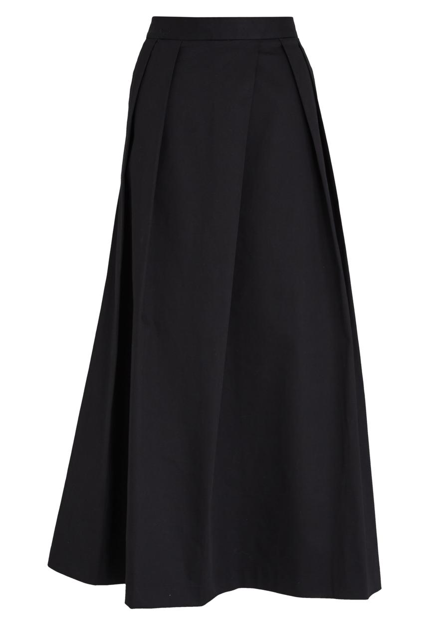 LUMIN - Hakama Style Maxi Skirt Black