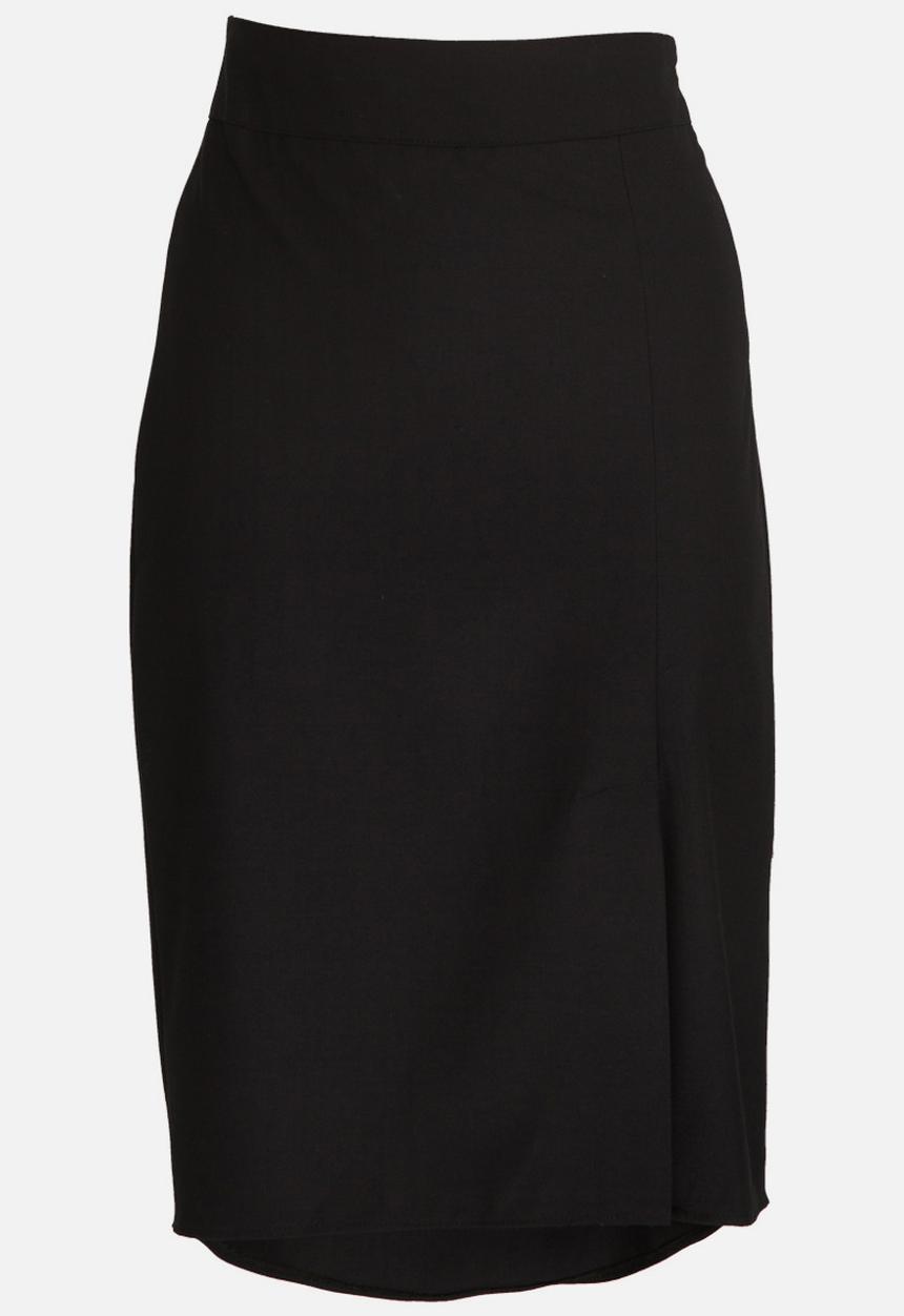 STYLE REPUBLIC - Dip Hem Fitted Skirt Black