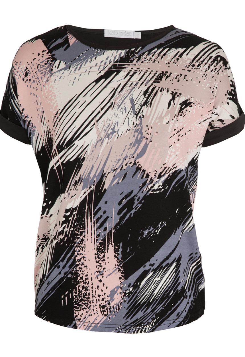 Kate Jordan - Satin Combo Top Black