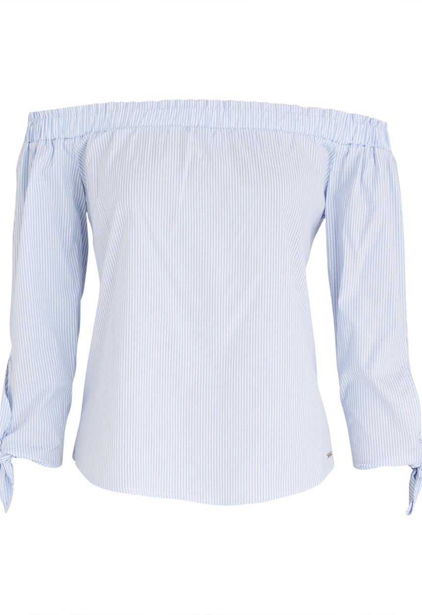 SISSY BOY - Ready Set Go Striped Bardot Top Blue and White