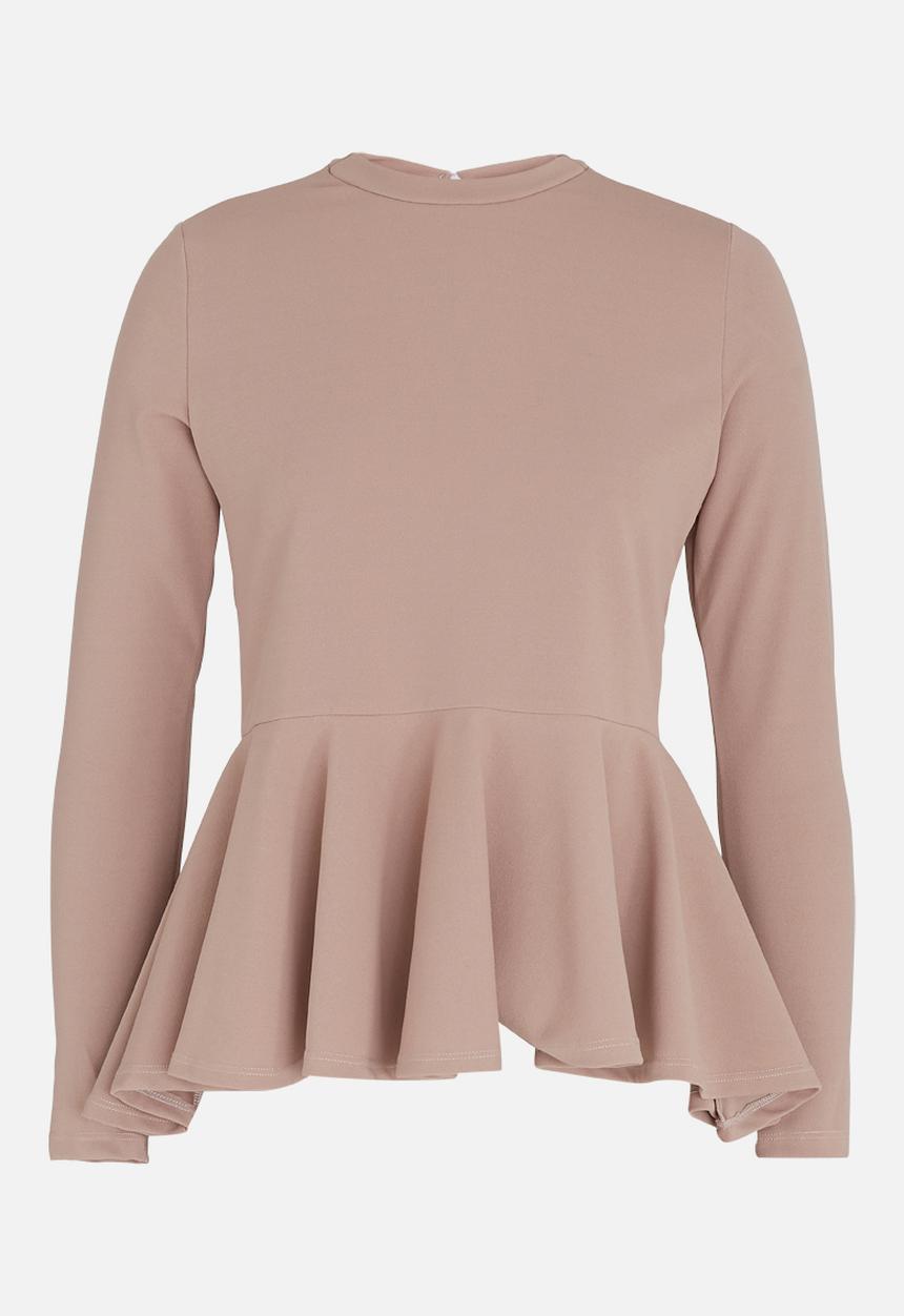 c(inch) - Peplum T-shirt Pale Pink