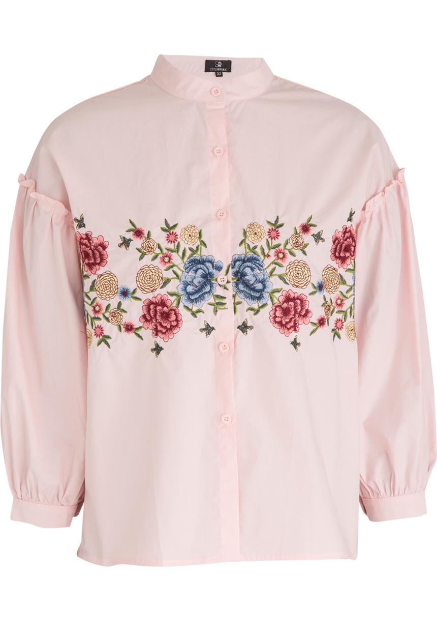 STYLE REPUBLIC - Embroidered Shirt Pale Pink