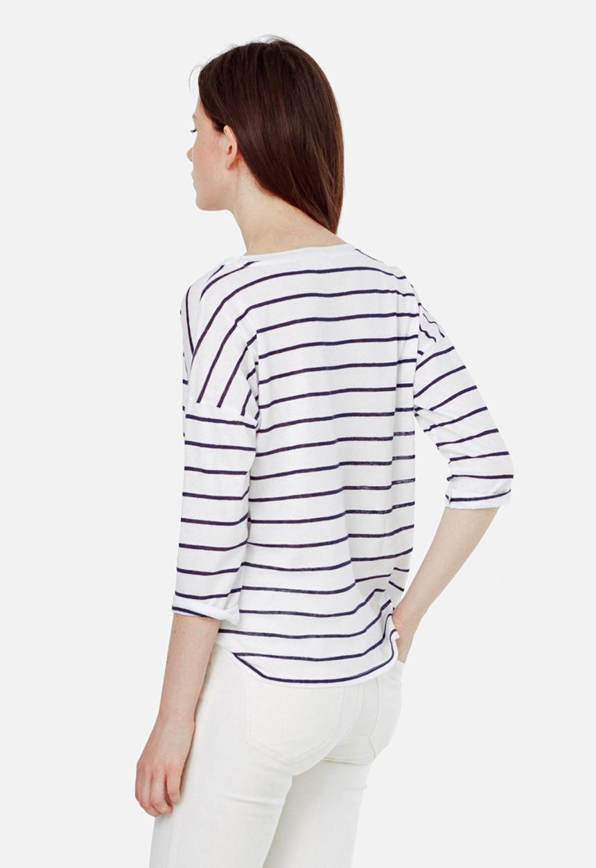 MANGO - 3/4 Sleeve T-shirt Milk