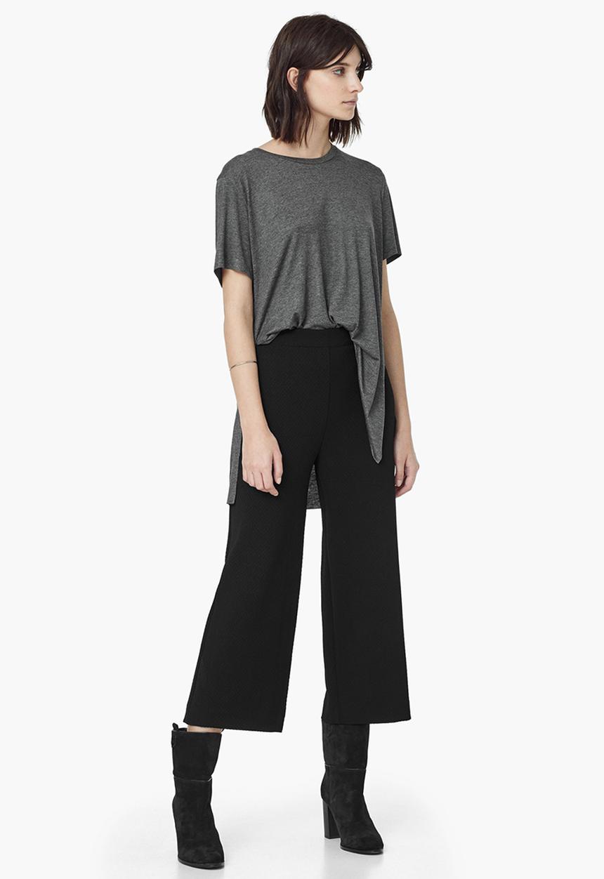 MANGO - Longer Length T-shirt Mid Grey