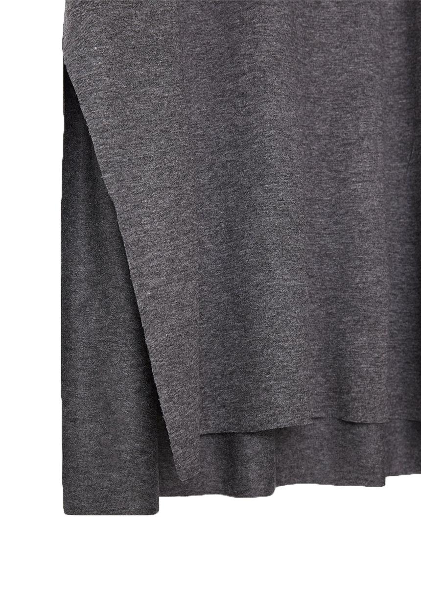 MANGO - Longer Length T-shirt Mid Grey