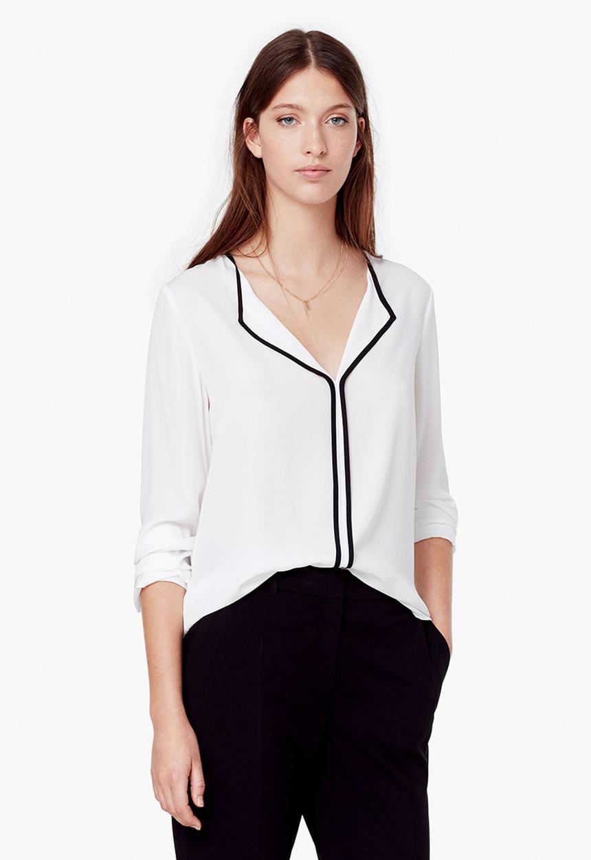 MANGO - Monocrome Shirt Black and White
