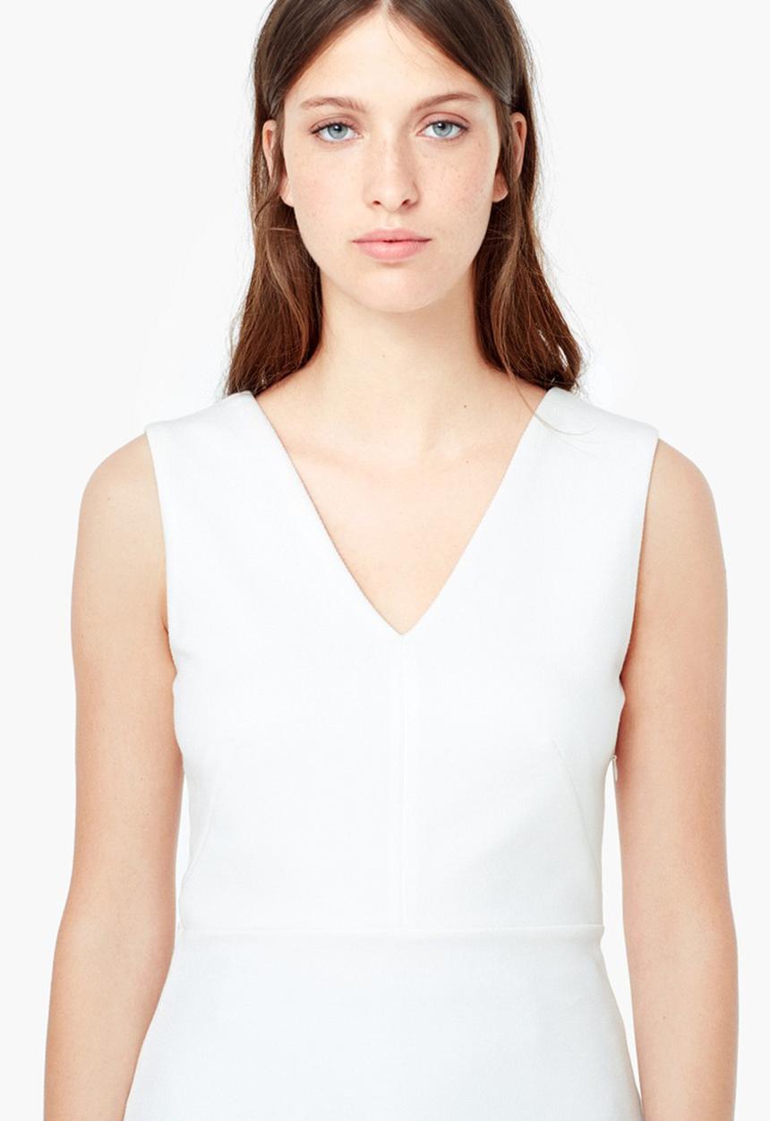 MANGO - Peplum Top Milk