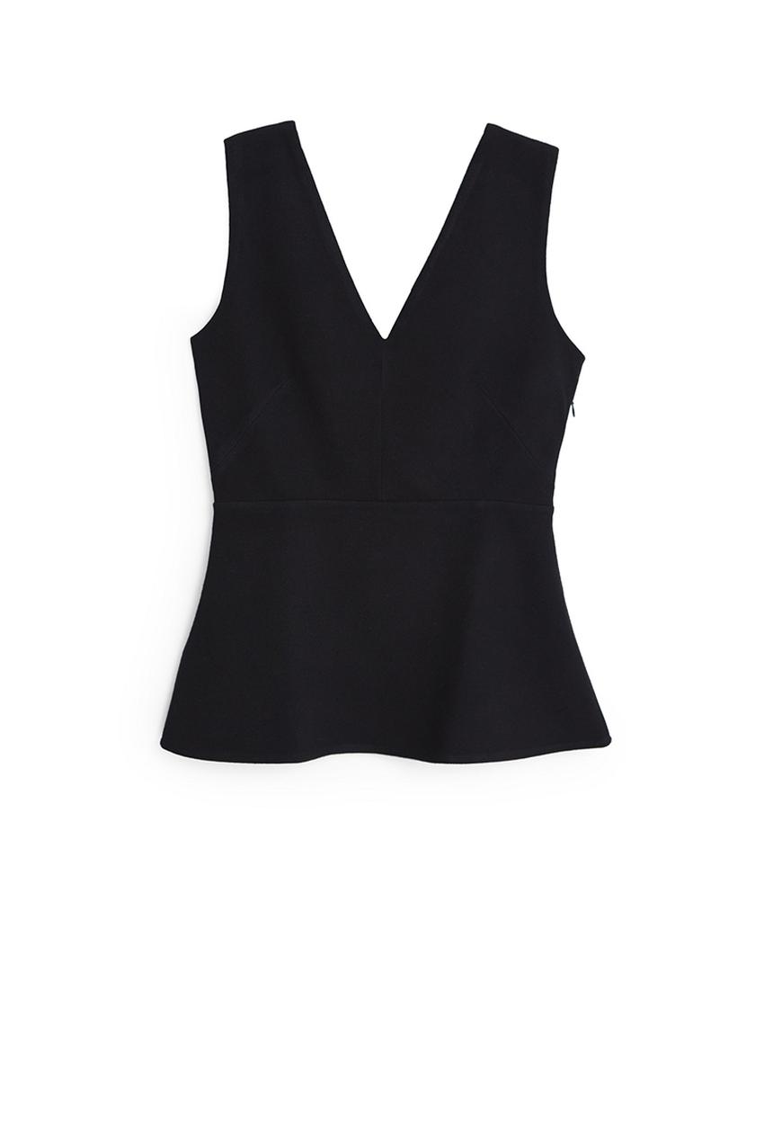 MANGO - Peplum Top Black