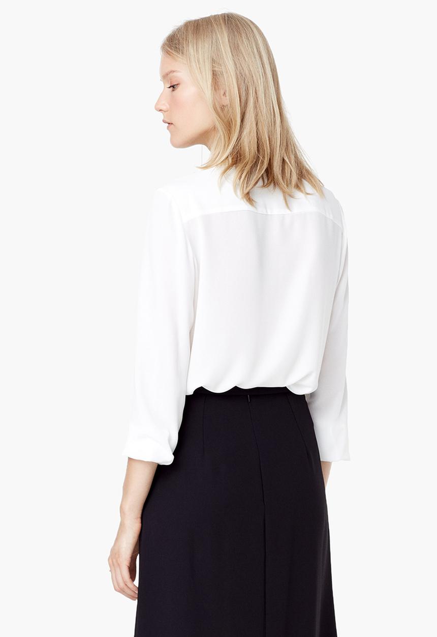 MANGO - Mandarin Blouse Milk