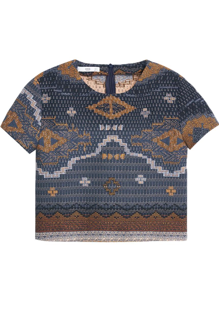 MANGO - Embroidered Top Multi-colour