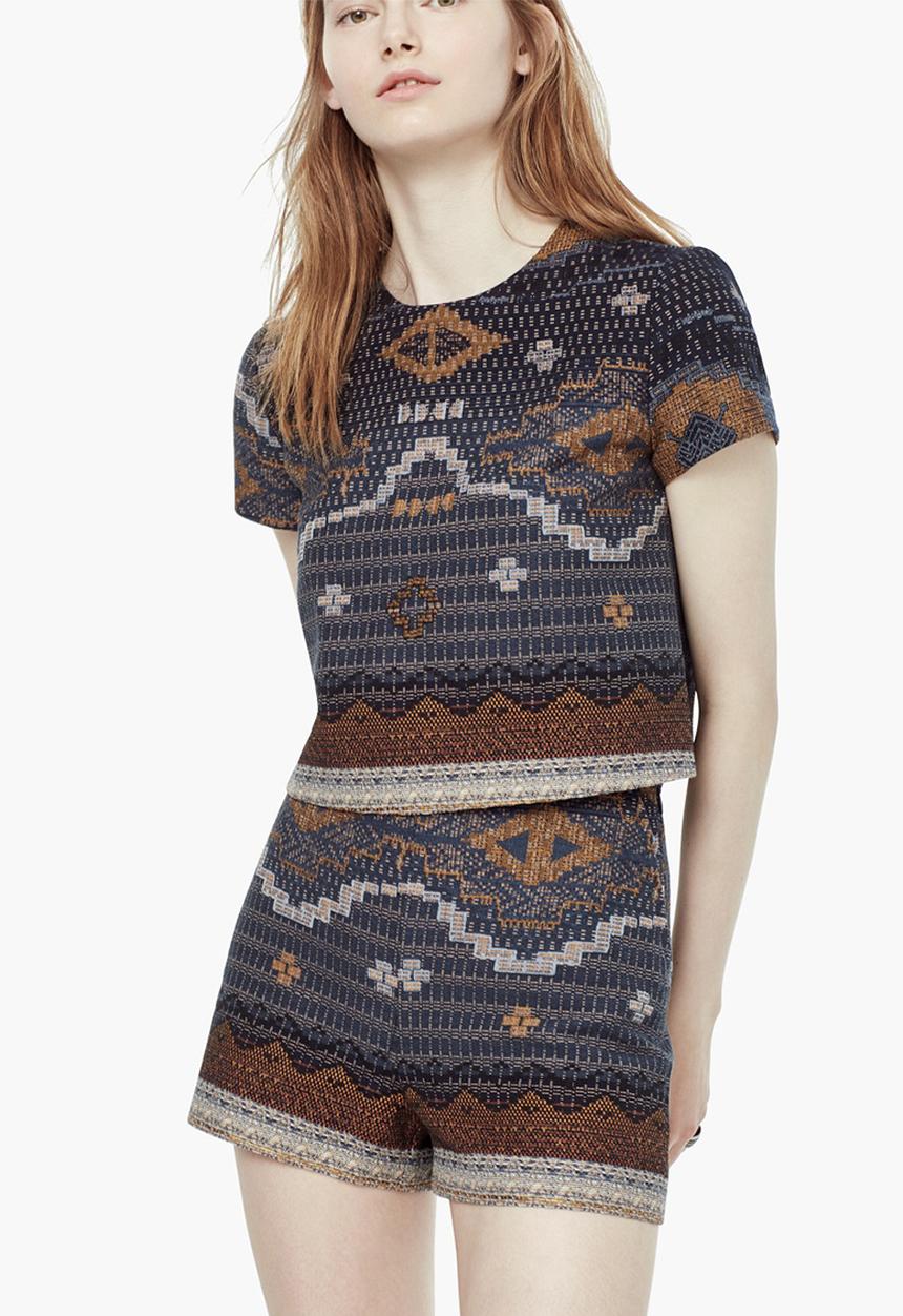 MANGO - Embroidered Top Multi-colour