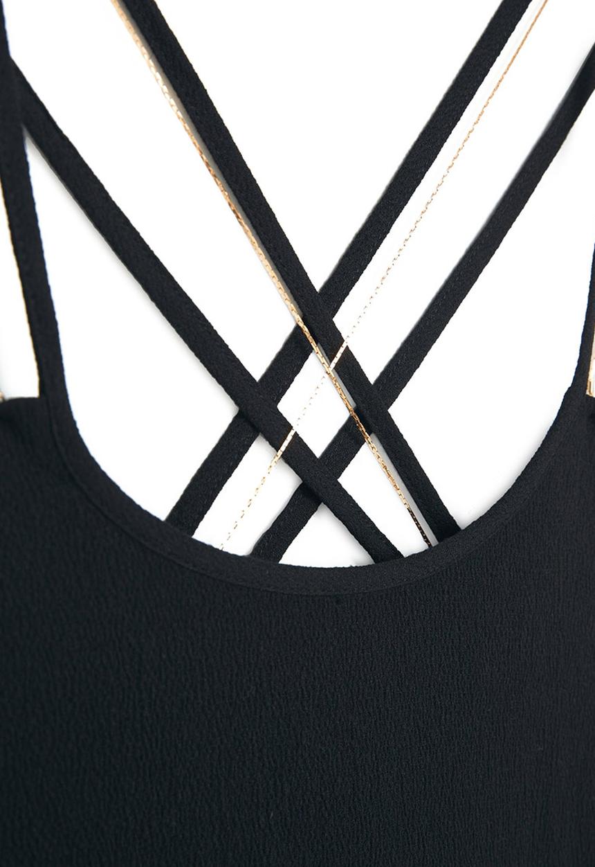 MANGO - Chain Detail Cami Black
