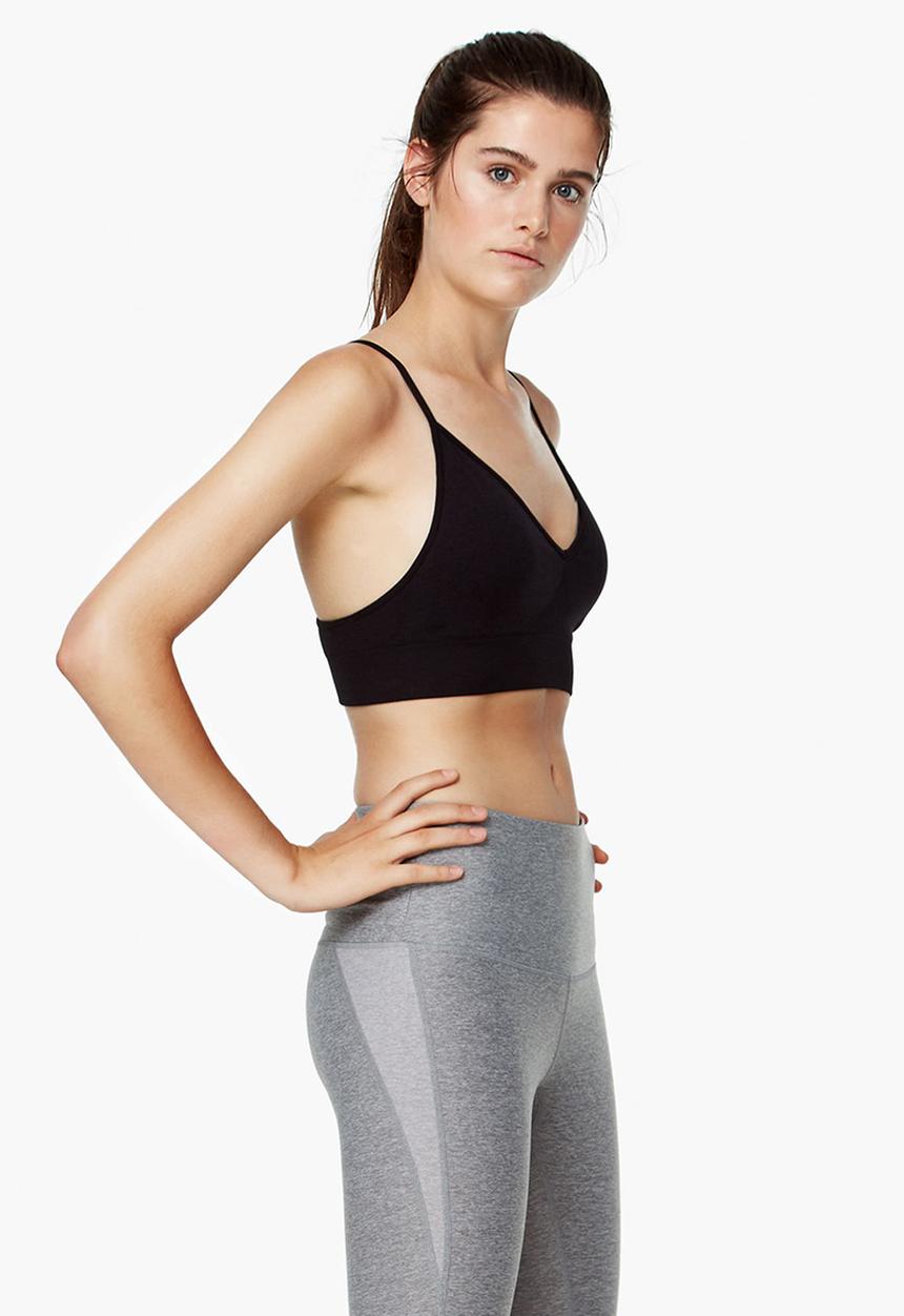 MANGO - Seamless Light Impact Bra Black