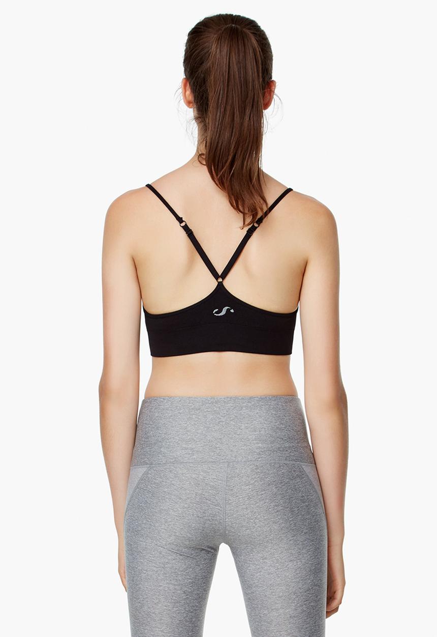 MANGO - Seamless Light Impact Bra Black
