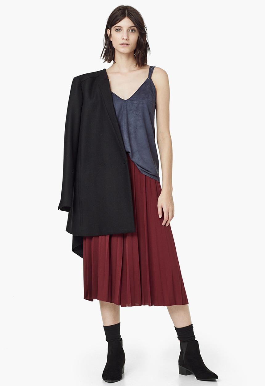 MANGO - Textured Cami Dark Blue