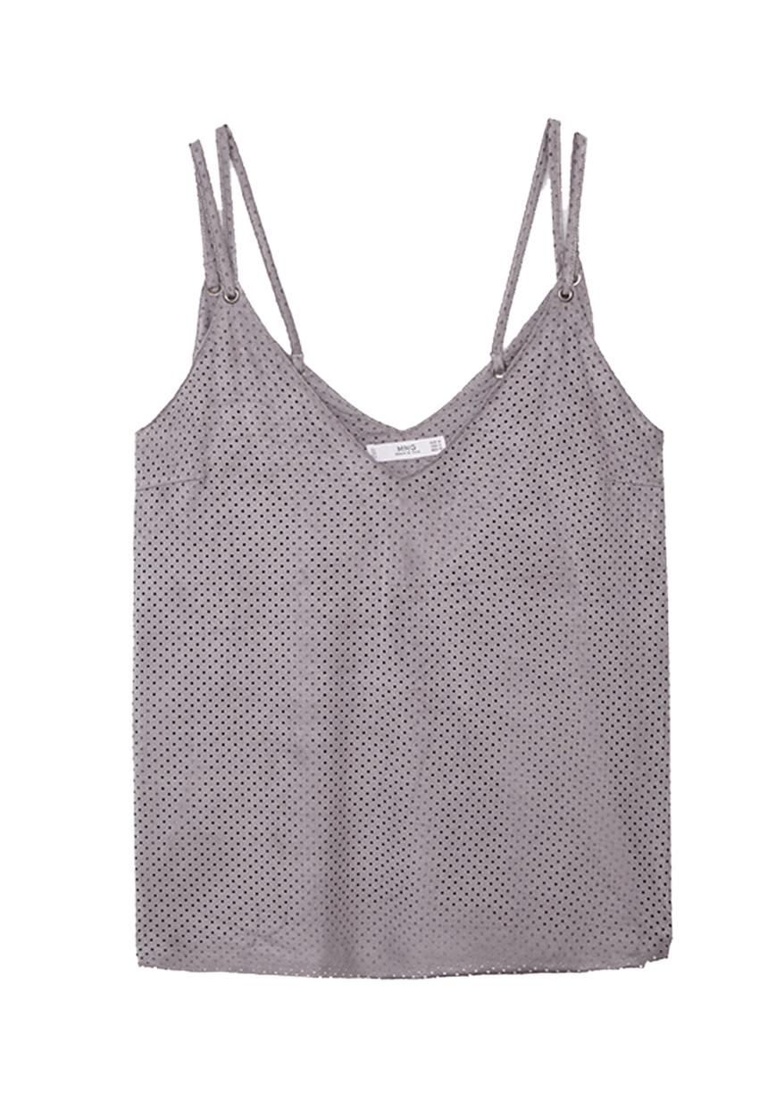 MANGO - Textured Cami Pale Grey