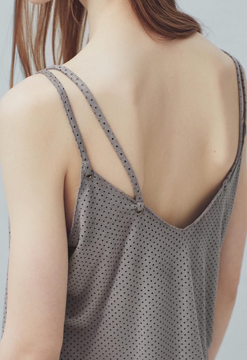 MANGO - Textured Cami Pale Grey